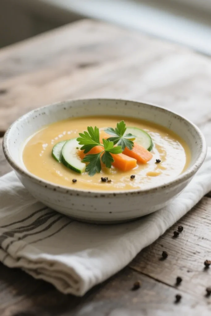 Zucchini Carrot Pureed Vegetable Soup 1